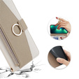 Flipové pouzdro Wallet Zipper Pocket pro Oppo Reno 10 / 10 Pro, Wallet Zipper Pocket, se zrcátkem, bílé