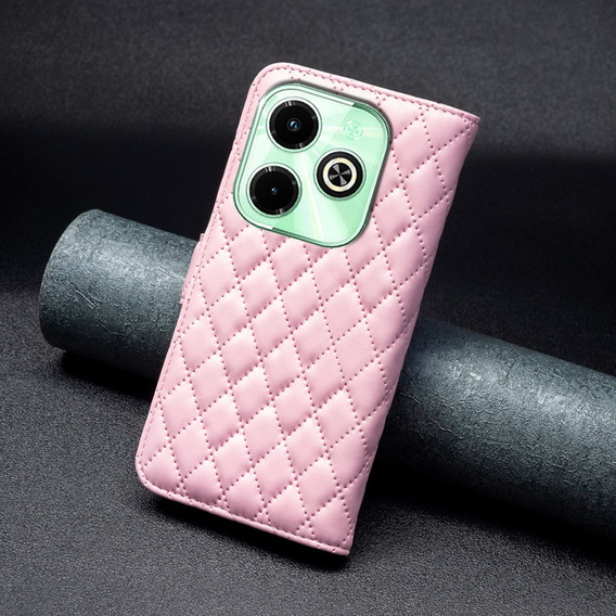 Klopové pouzdro pro Infinix Hot 40i, Wallet, BINFEN COLOR, růžové