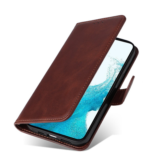 Klopové pouzdro pro Samsung Galaxy A34 5G, Leather Wallet, hnědé