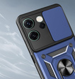 Pancéřové pouzdro pro Oppo Reno 14F, s ochranou fotoaparátu, se stojánkem, modré