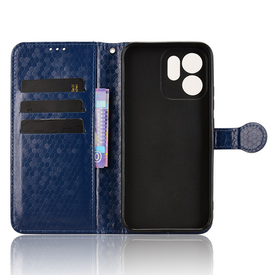 Klopové pouzdro pro Oppo Reno 14F, Wallet Rhombus, modré