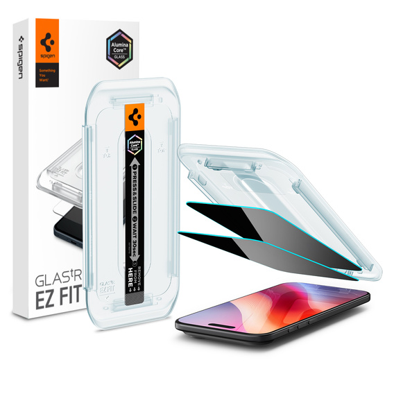 Spigen Glas.TR "EZ FIT" tvrzené sklo pro ochranu soukromí HD pro iPhone Air (2 ks)