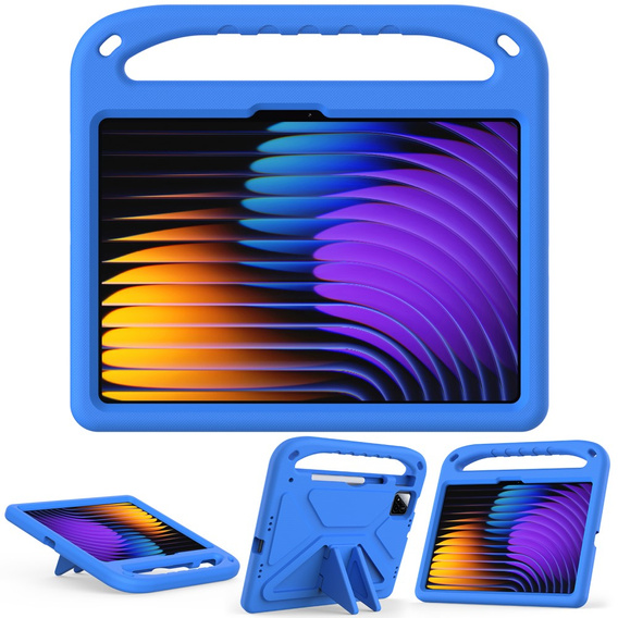 Dětské pouzdro pro Xiaomi Pad 7 / Xiaomi Pad 7 Pro, s rukojetí, modré