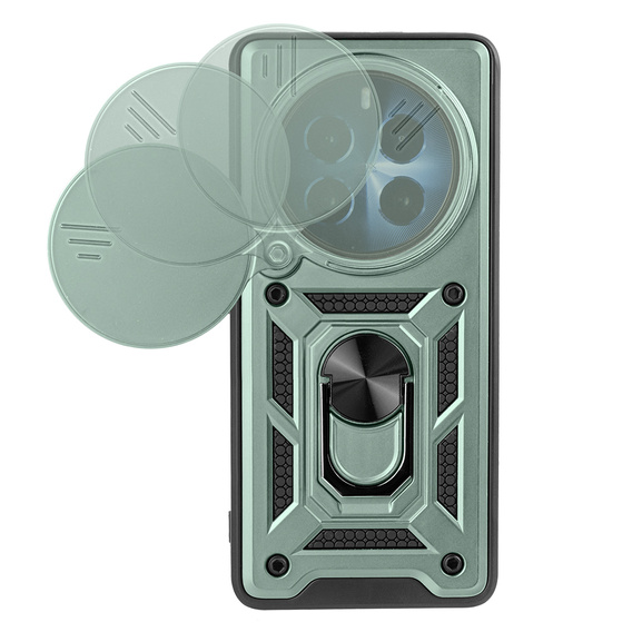 Pouzdro pro Realme 12 Pro 5G / 12 Pro+ 5G, CamShield Slide, zelené