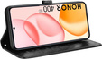 Flipové pouzdro pro Honor 400 Pro 5G, Wallet Rhombus, černé