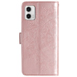 Klopové pouzdro pro Motorola Moto G73 5G, Mandala Flower, růžové rose gold