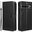 Klopové pouzdro pro Google Pixel 8 Pro, Crazy Horse Wallet, černé