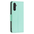 Klopové pouzdro pro Samsung Galaxy A34 5G, Wallet Litchi Magnet, zelené