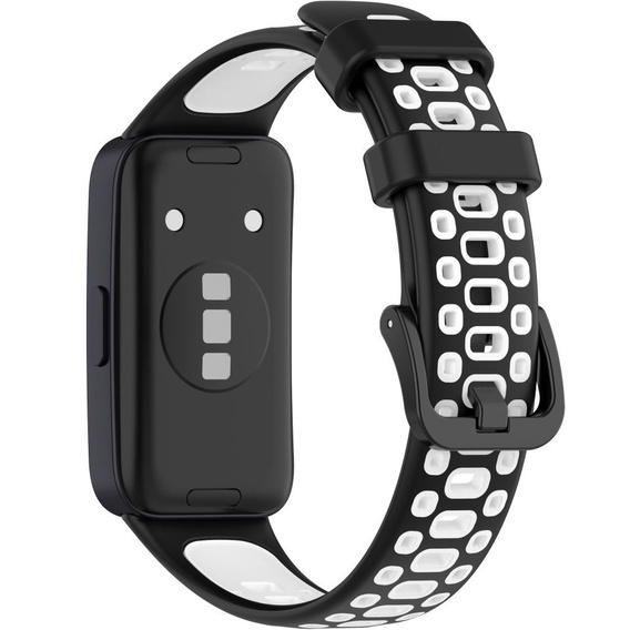 Pasek Silikonowy do Xiaomi Mi Band 7 Pro, Czarny / Czerwony