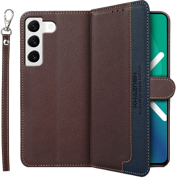 Flipové pouzdro pro Samsung Galaxy S22+ Plus 5G, KHAZNEH RFID, modré