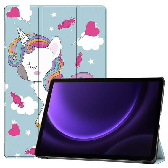 Pouzdro pro Samsung Galaxy Tab S10 Lite / S10 FE / S9 FE, s klopou, unicorn