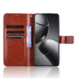 Klopové pouzdro pro Xiaomi 14T Pro, Crazy Horse Wallet, hnědé