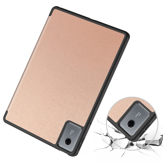Pouzdro pro Lenovo Idea Tab 11" 2025 TB336FU TB336ZU, stojánek, Smartcase s držákem stylusu, růžově zlaté