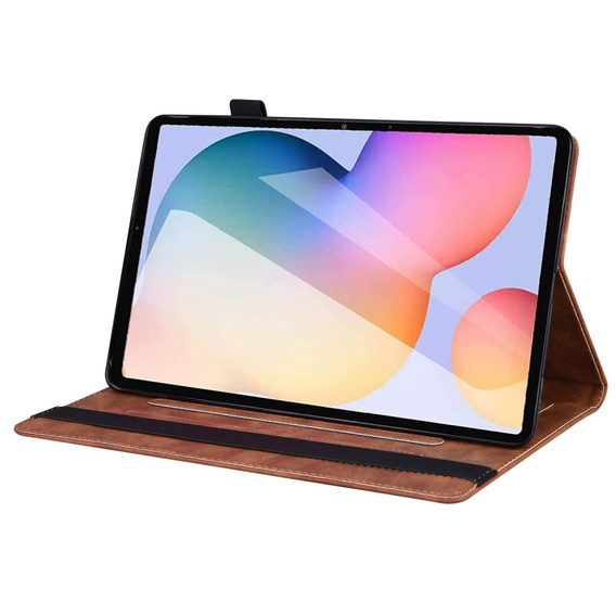 Pouzdro pro Samsung Galaxy Tab S6 Lite, Classic, s prostorem pro stylus, hnědé