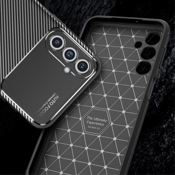 Pouzdro pro Samsung Galaxy M34, Carbon Gel, černé