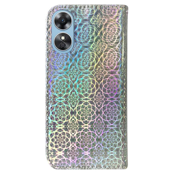 Klopové pouzdro pro Oppo A17, Wallet mandala, šedé