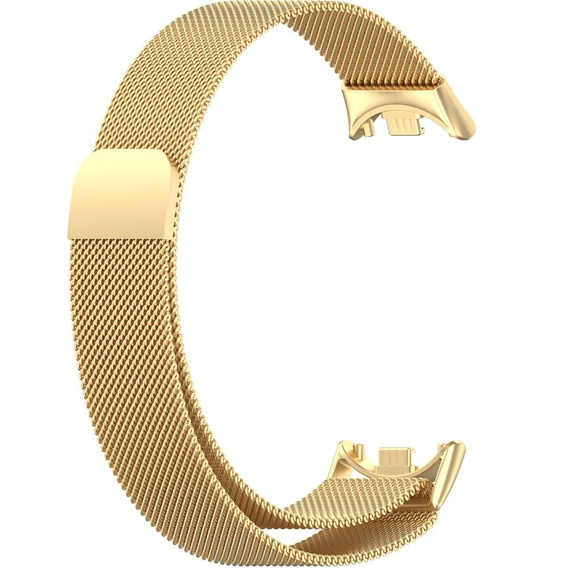 Milánský náramek s pouzdrem pro Xiaomi Smart Band 10 / 9 / 8, zlaté