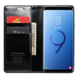 CASEME flipové pouzdro pro Samsung Galaxy S9+ Plus, Waxy Textured, černé