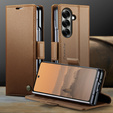 CASEME Litchi Peněženkové flipové pouzdro pro Samsung Galaxy Z Fold7 5G