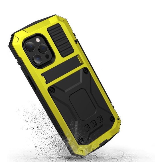 Pouzdro pro iPhone 13, R-JUST, pancéřované, žluté