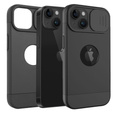 Pouzdro ERBORD MagSafe Cam Slider, černé + sklo na displej pro iPhone 13 / iPhone 14
