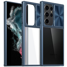 Pouzdro pro Samsung Galaxy S22 Ultra, Slide Camera, modré