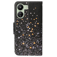 Klopové pouzdro pro Xiaomi Redmi 13C / Poco C65, Wallet, Stars, černé