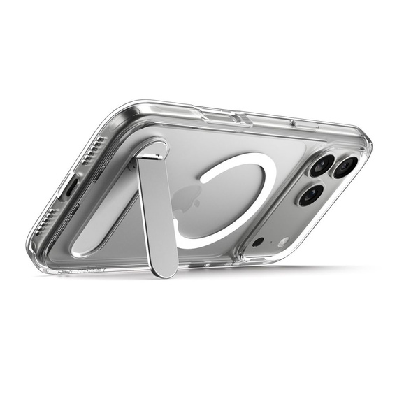 Spigen Ultra Hybrid "S" MagSafe pouzdro pro iPhone 17 Pro, čiré / bílé