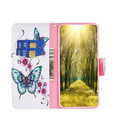 Klopové pouzdro pro Xiaomi 13 Lite, Wallet, butterfly & flowers, bílé