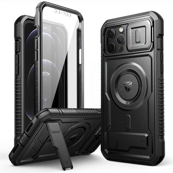 Pancéřové pouzdro pro iPhone 12 Pro Max, Dexnor CamProtect MagSafe, černé