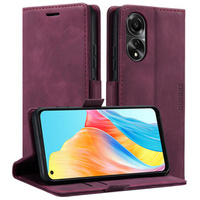 Pouzdro pro Oppo A78 4G, ERBORD Vintage peněženka s klopou, červené