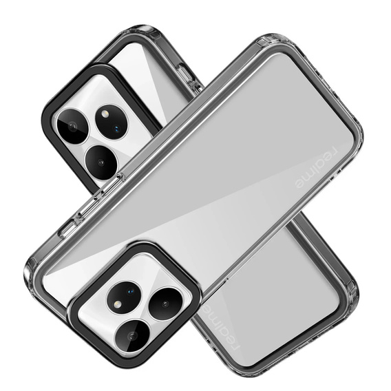 Pouzdro pro Realme GT 6 / 6T, Fusion Hybrid, transparentní / černé