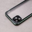 Pouzdro pro iPhone 11, Magnetic Dual Glass, zelené