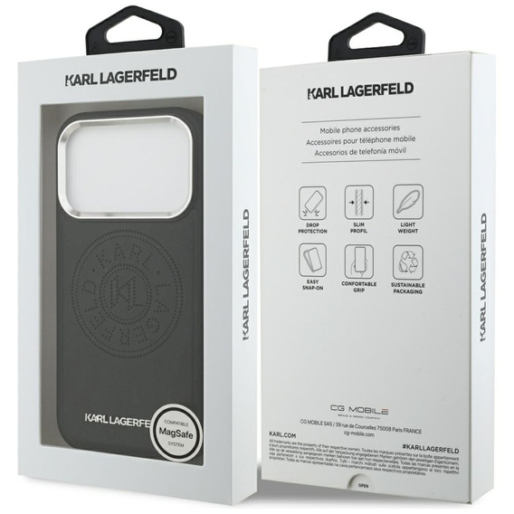 Pouzdro Karl Lagerfeld Point & Metal Logo MagSafe pro iPhone 17 Pro Max