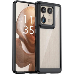 Pouzdro pro Motorola Edge 50 Ultra, Fusion Hybrid, transparentní / černé