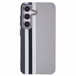 Pouzdro pro Samsung Galaxy S25, Carbon Fiber MagSafe, šedé