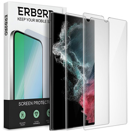 2x keramické hybridní sklo ERBORD pro Samsung Galaxy S22 Ultra