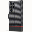 Flipové pouzdro pro Samsung Galaxy S25 Ultra, Carbon LC.IMEEKE, černé