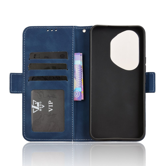 Klopové pouzdro pro Honor 400 Pro 5G, Card Slot, námořnicky modré