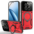 Obrněné pouzdro pro Realme 12 Pro 5G / 12 Pro+ 5G, Magnetic Ring, červené