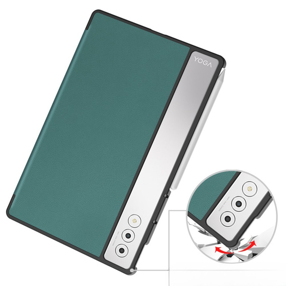 Pouzdro pro Lenovo Yoga Tab Plus, Smartcase, zelené