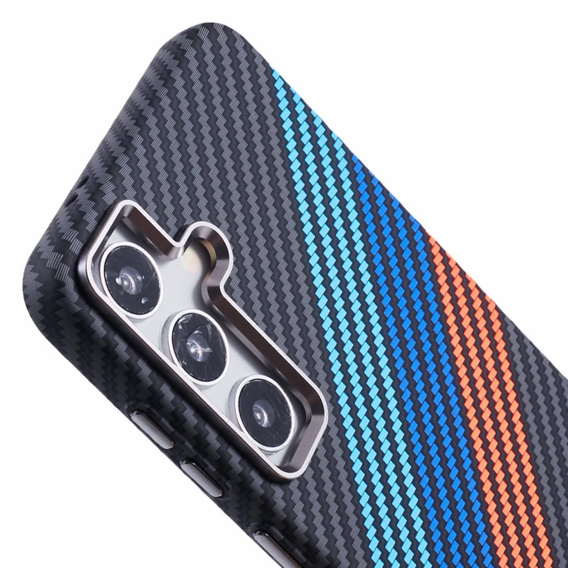 Pouzdro pro Samsung Galaxy S25, Carbon Fiber MagSafe, námořnicky modré