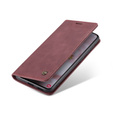 Pouzdro CASEME pro Samsung Galaxy S22+ Plus 5G, Leather Wallet Case, červené