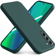 Pouzdro pro Samsung Galaxy S21 FE, Silicone Lite, tmavě zelené