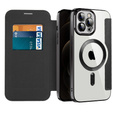 Klopové pouzdro pro iPhone 12 Pro, RFID Wallet MagSafe CamShield, černé