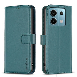 Klopové pouzdro pro Xiaomi Redmi Note 13 Pro 4G / Xiaomi Redmi Note 14S / Xiaomi Poco M6 Pro 4G, BINFEN Wallet, zelené