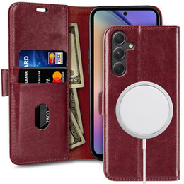 Klopové pouzdro pro Samsung Galaxy A54 5G, Wallet, do MagSafe, červené