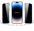 2x Tvrzené sklo pro iPhone 14 Pro Max, ERBORD 9H Easy App Anti-Peep