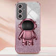 Pouzdro pro Samsung Galaxy A55 5G, Glitter Astronaut, růžové