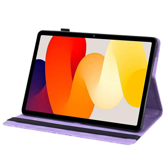 Pouzdro s klopou pro Xiaomi Redmi Pad SE 11", flower, fialové